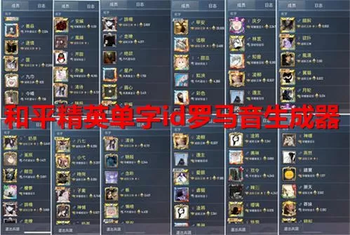 和平精英罗马音单字id不常见的可复制大全 (和平精英单字id罗马音生成器)